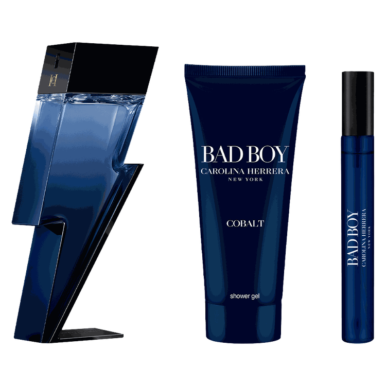 Bad Boy Cobalt Électrique - Set de regalo, eau de parfum 100 ml + gel de baño 100 ml + eau de parfum 10 ml