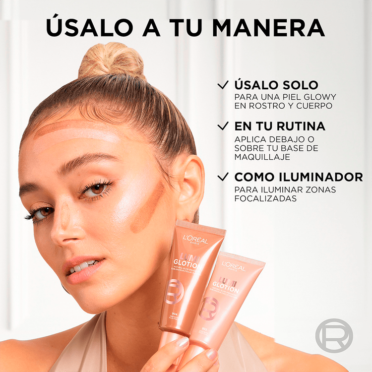 Lumi Glotion - Iluminador hidratante líquido, acabado glowy y piel hidratada