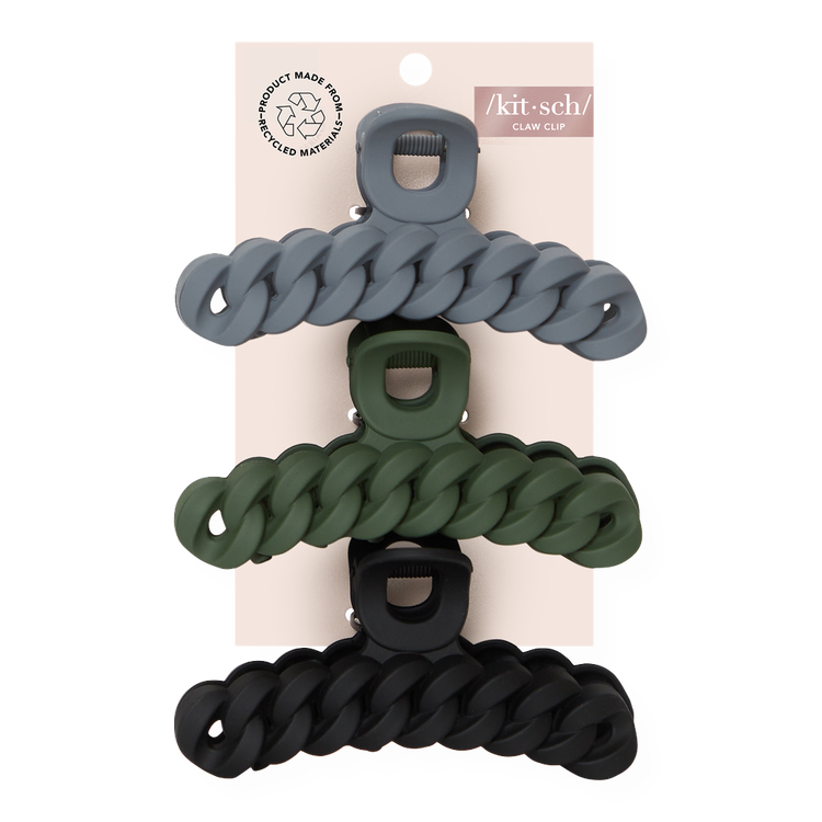 Recycled Plastic Chain Claw Clip Pinza metálica ideal para peinados