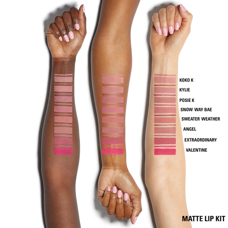 Kylie Matte Lip Kit - Labial líquido y delineador, hasta 24h de duración continua