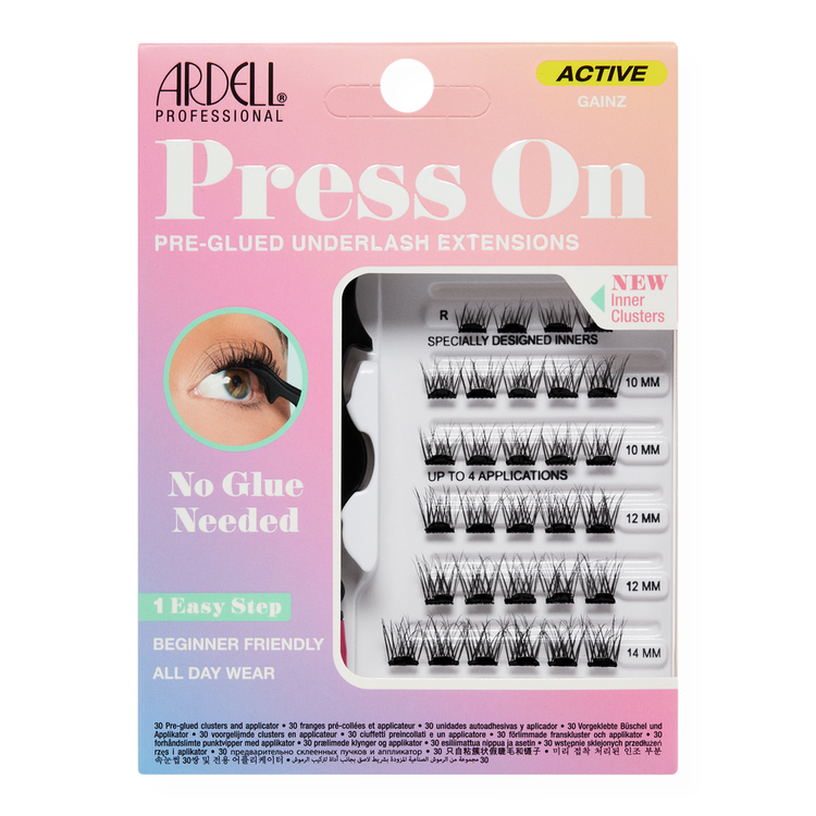 Active Press On Pre-Glued Underlash Extensions Pestañas postizas pre-pegadas extensiones pre-pegadas para aplicación rápida.