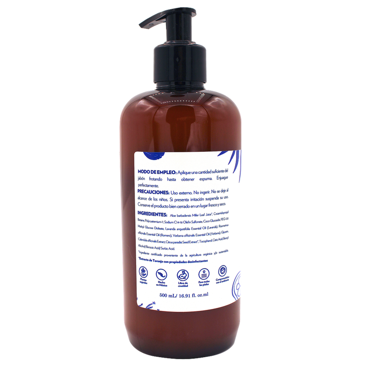 Jabón para manos, limpieza suave