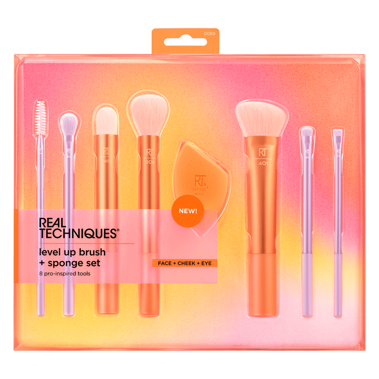 Rt Level Up Brush + Sponge Set Set de brochas de maquillaje mas esponja