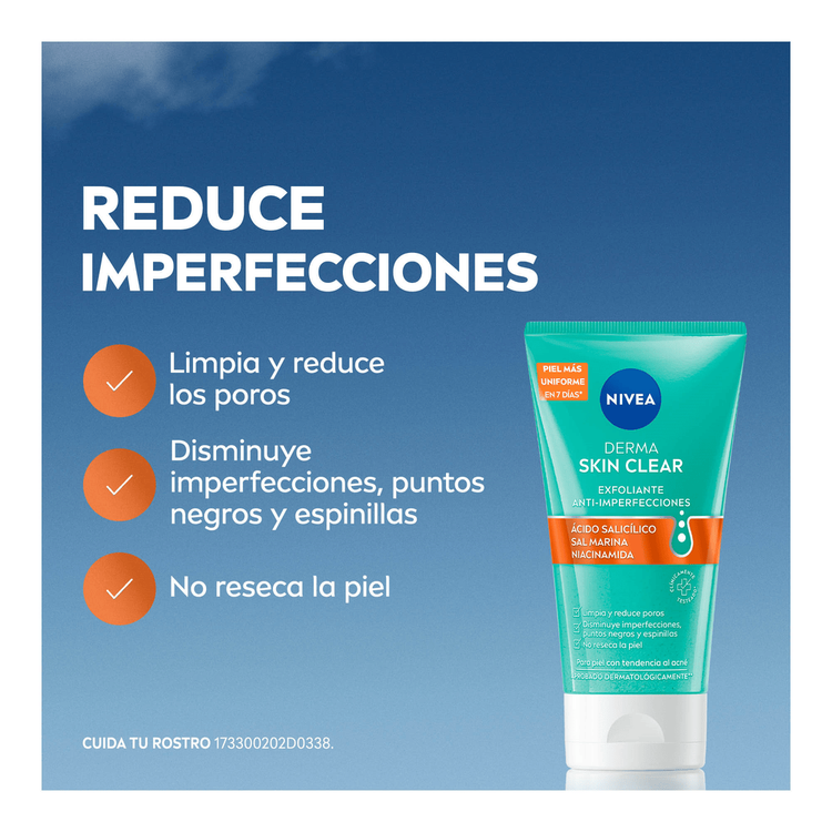 Derma Skin Gel Limpiador Facial Exfoliante exfoliante limpiador antiimperfecciones