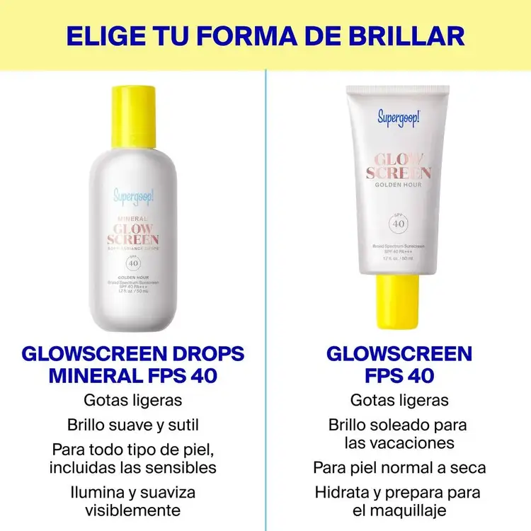 Mineral Glowscreen Soft-Radiance Drops SPF 40 - Sunrise - Protector solar SPF 40, con color que realza la luminosidad