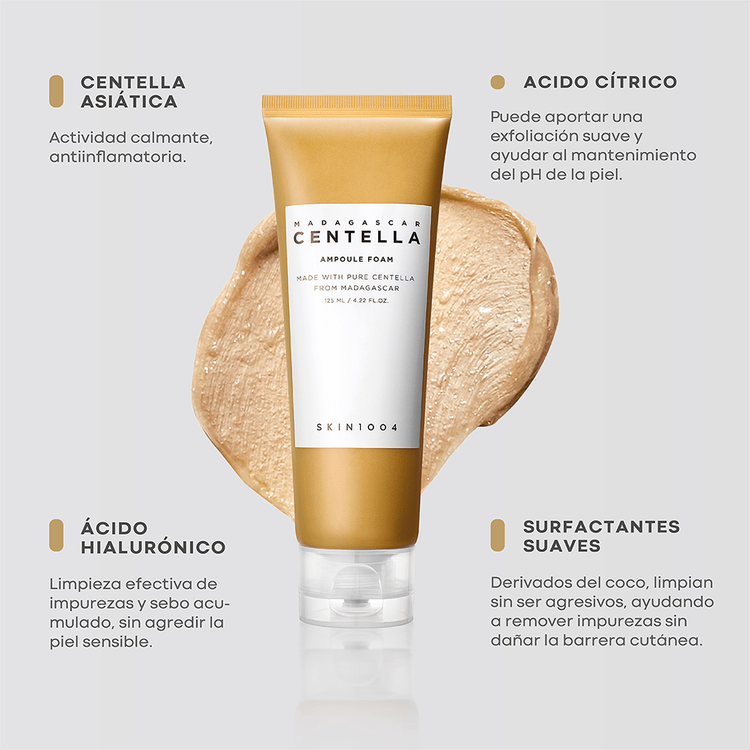 Madagascar Centella - Espuma limpiadora, limpieza efectiva y calmante