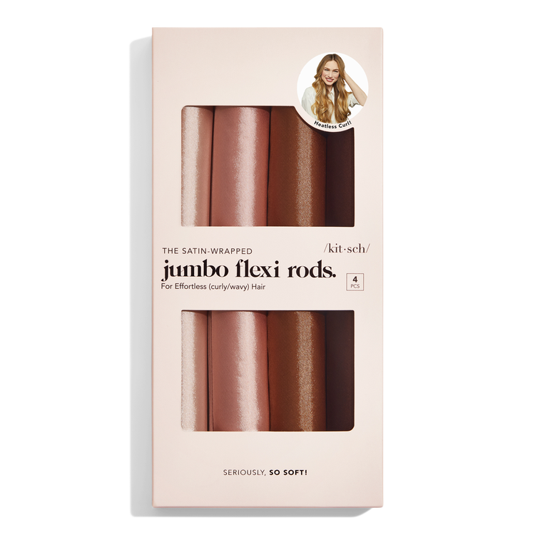 Rosewood Jumbo Satin Flexi Rods Rizadores flexibles crea rizos sueltos