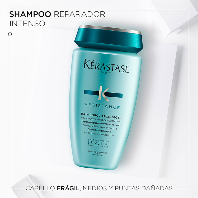 Resistance - Shampoo, reconstruye y fortalece la fibra capilar