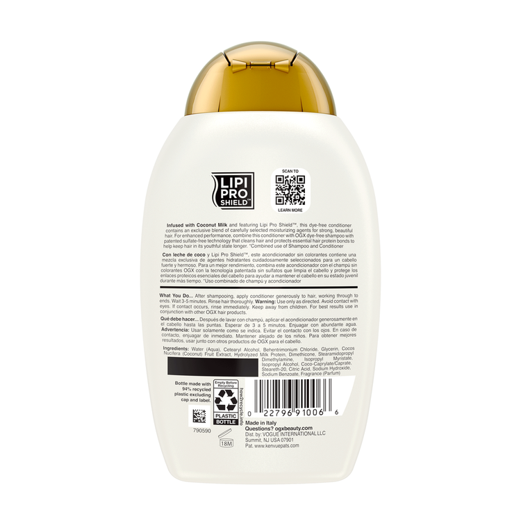 OGX Nourishing Coconut Milk - Acondicionador, con leche de coco