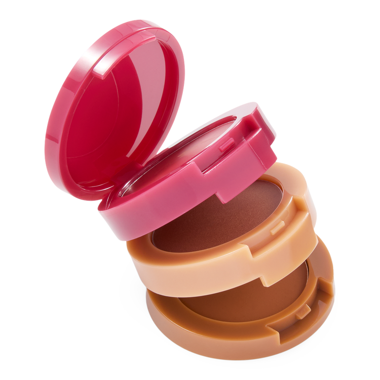 Cheek Squad Paleta de rubor, bronceador e iluminador ligera y cremosa
