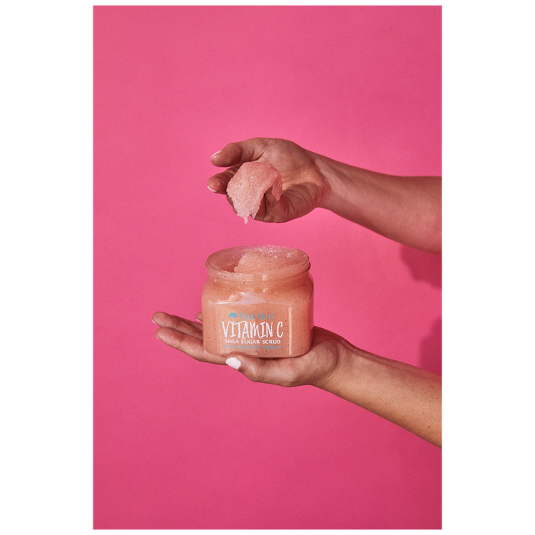 Shea Sugar Scrub Vitamin C - Exfoliante corporal, deja la piel suave y tersa