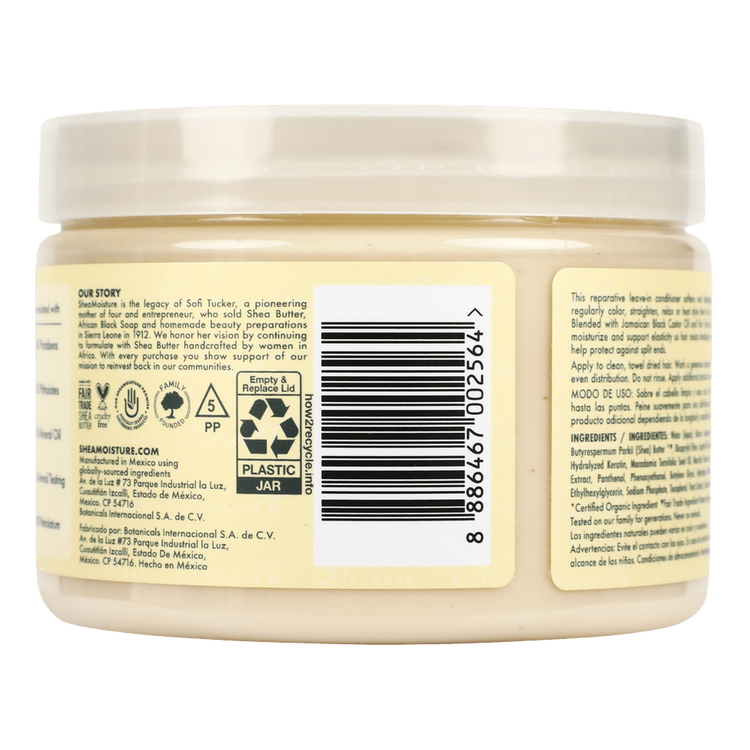 Jamaican Black Castor Leave in repara cabello dañado teñido o quemado