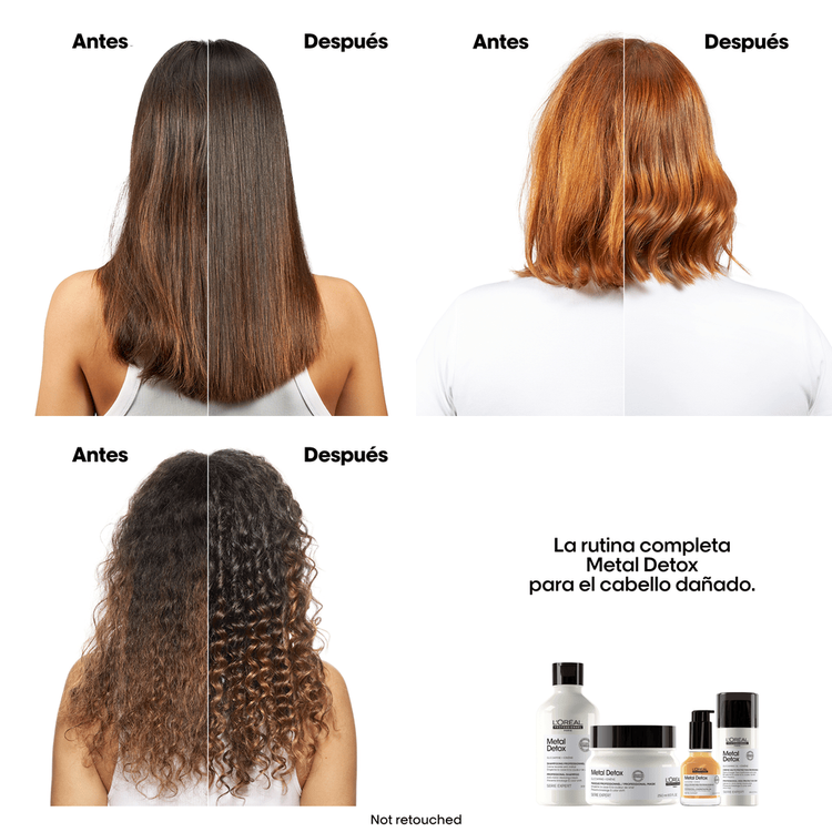 Metal Detox - Crema capilar, menor riesgo de quiebre