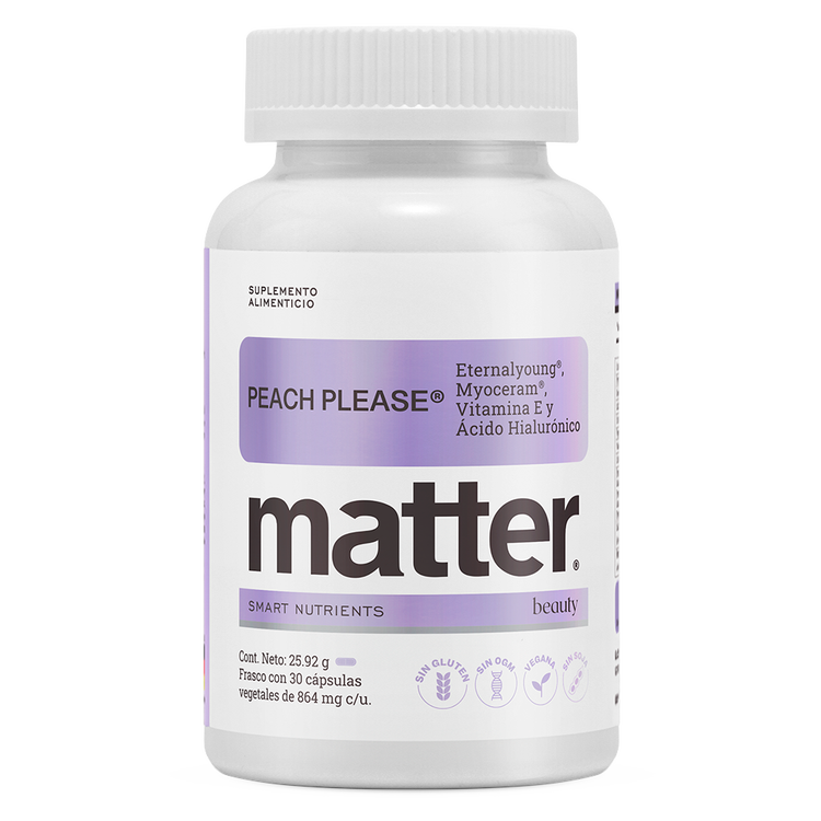 Peach Please - Cápsulas, Vitamina E y Ácido Hialurónico