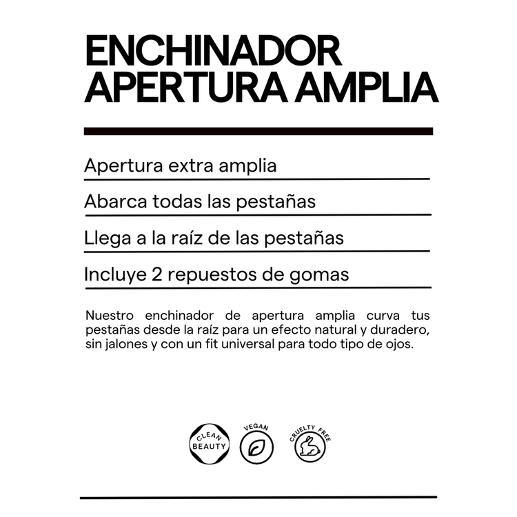 Enchinador Extra Wide Opening - Enchinador de pestañas con apertura amplia