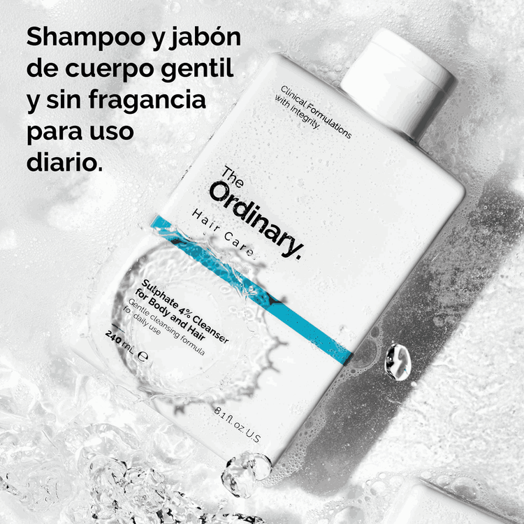 Sulphate 4% Cleanser For Body And Hair - Limpiador corporal, elimina impurezas sin resecar