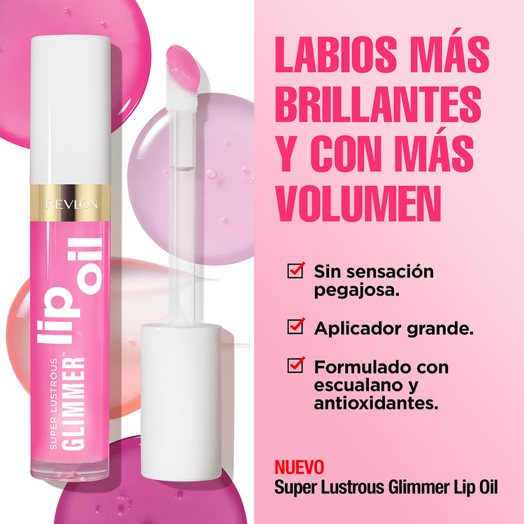 Super Lustrous Glimmer - Aceite labial, efecto gloss