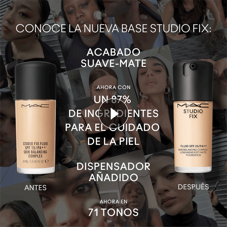 Studio Fix Fluid Spf 15 24Hr Matte Foundation + Oil Control Base de maquillaje mate natural, controla grasa e hidrata