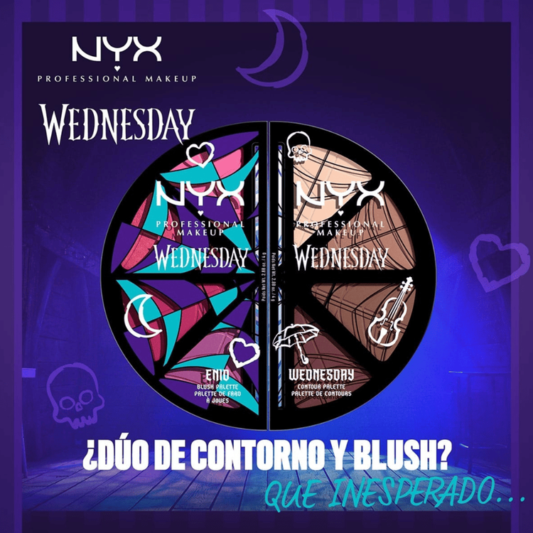 Wednesday Paleta de Rubores- Paleta cuatro tonos de rubor pigmentados, edición limitada