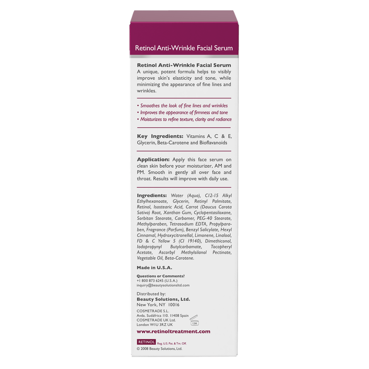 Retinol Suero facial anti-arrugas