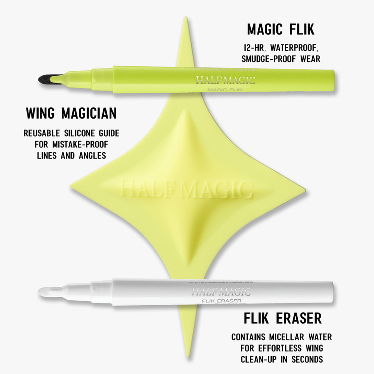 The Wing Hack - Set de regalo, delineador líquido + guía de silicón + pluma correctora