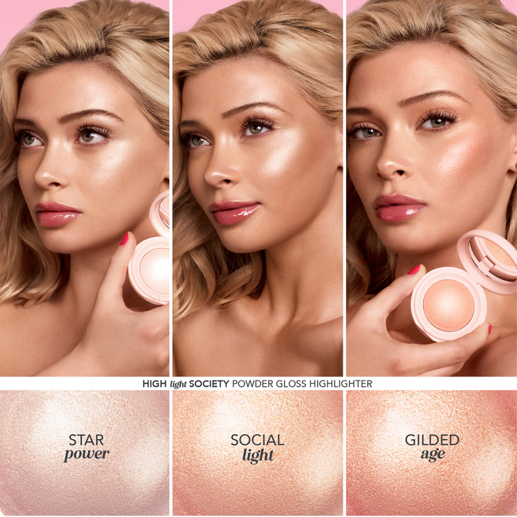 High Light Society - Iluminador en polvo, brillo intenso