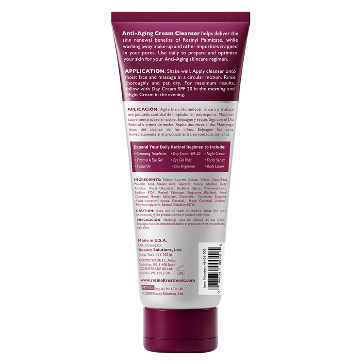 Retinol Crema limpiadora antiedad
