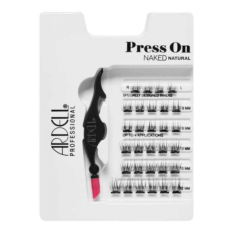 Naked Press On Natural, Lightweight Pre-glued Lashes Pestañas postizas para la parte inferior del ojo extensiones pre-pegadas ultraligeras.