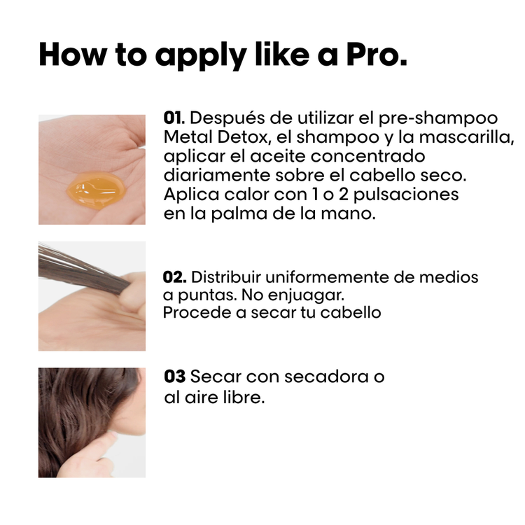 Metal Detox - Aceite capilar menor riesgo de quiebre