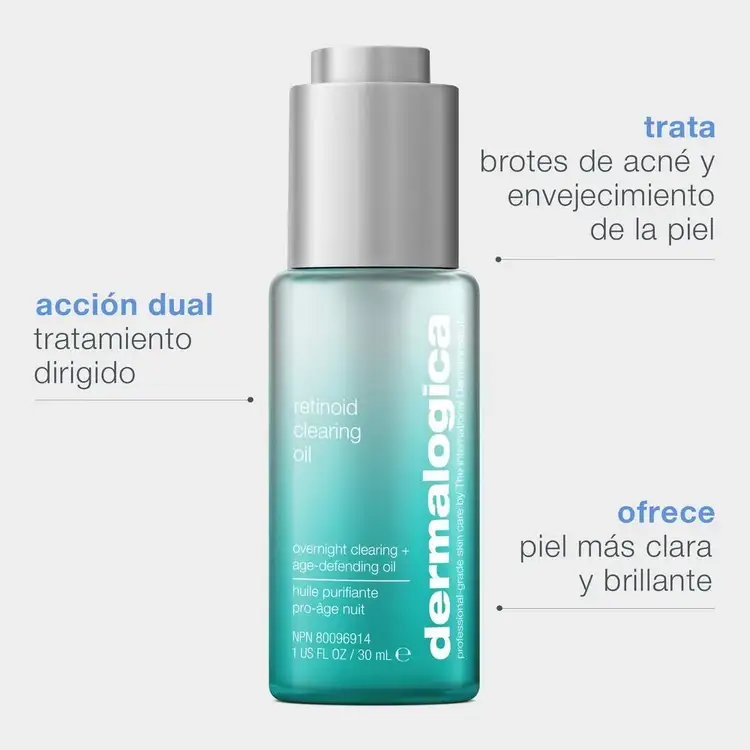 Retinol Acne Clearing Oil Aceite limpiador antiacné reduce la apariencia de arrugas