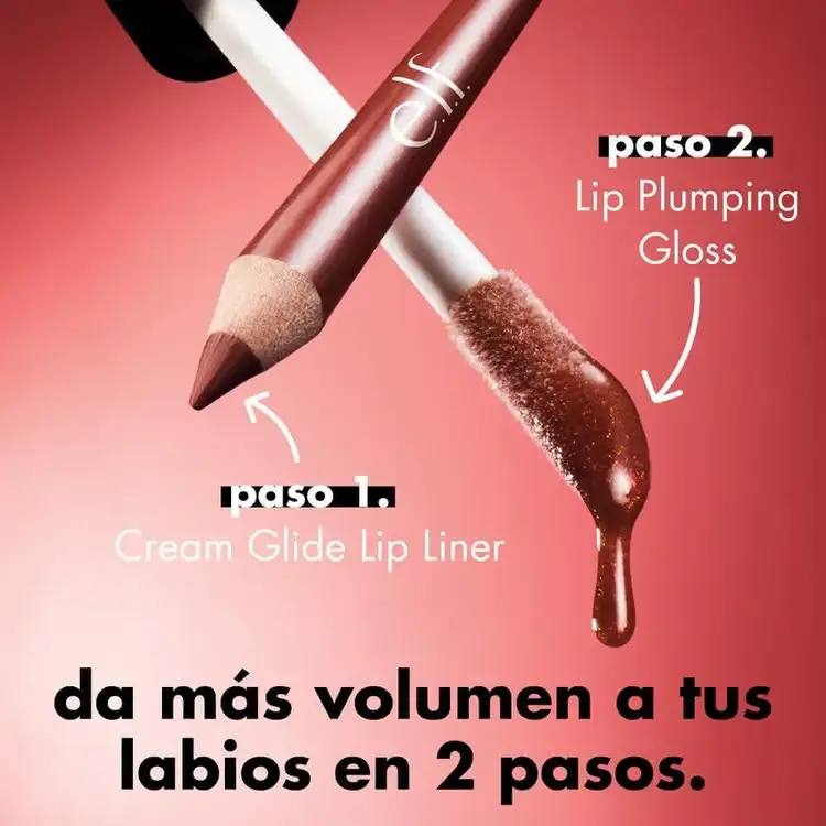 e.l.f. Lip Plumping Gloss Gloss labial de brillo intenso que aumenta el volumen de los labios con un cosquilleo refrescante