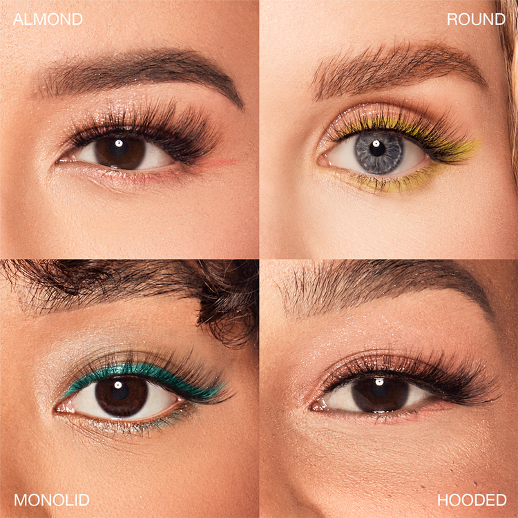 Winks Be Yourself Vibez, Black Strip Lash Pestañas redondeadas look de ojos grandes y expresivos.