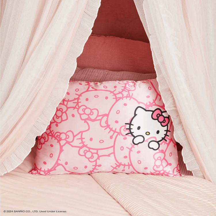 Hello Kitty x Kitsch Standard Pillowcase Funda para almohada ideal para rutina nocturna