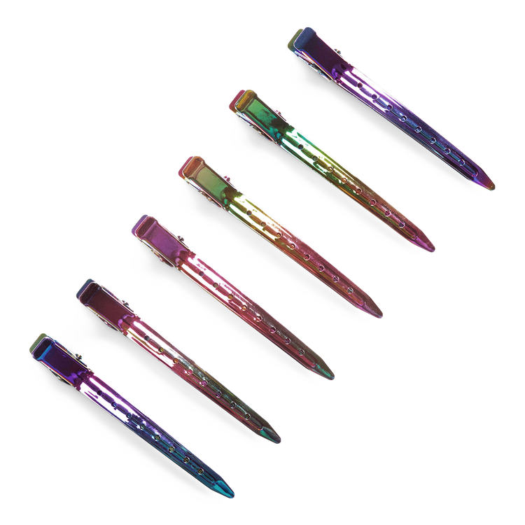 Rainbow Coated Metal Styling Clips Clips para cabello estilo divertido y versátil