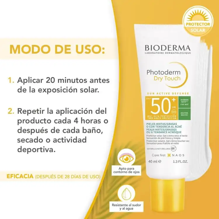 Photoderm Dry Touch - Protector solar, matifica y controla el brillo