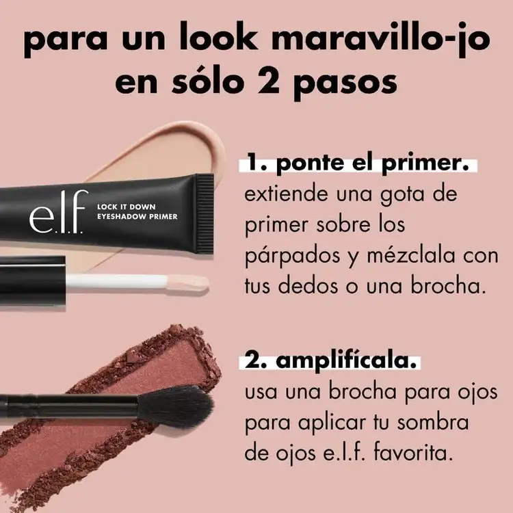 e.l.f. Lock It Down Eyeshadow Primer Primer de sombras de ojos ligero y cremoso