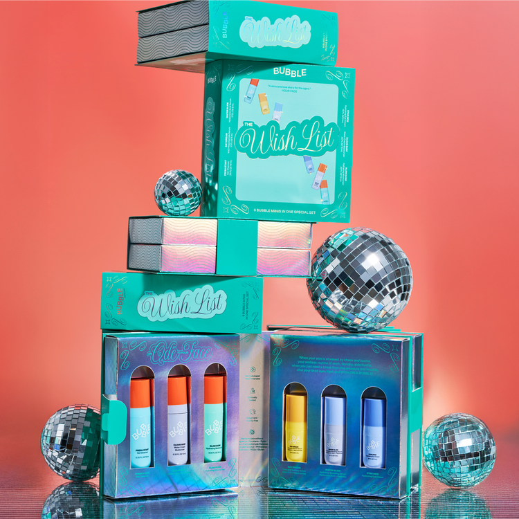 The Wishlist - Set de regalo, gel limpiador + crema hidratante + suero + crema de ojos