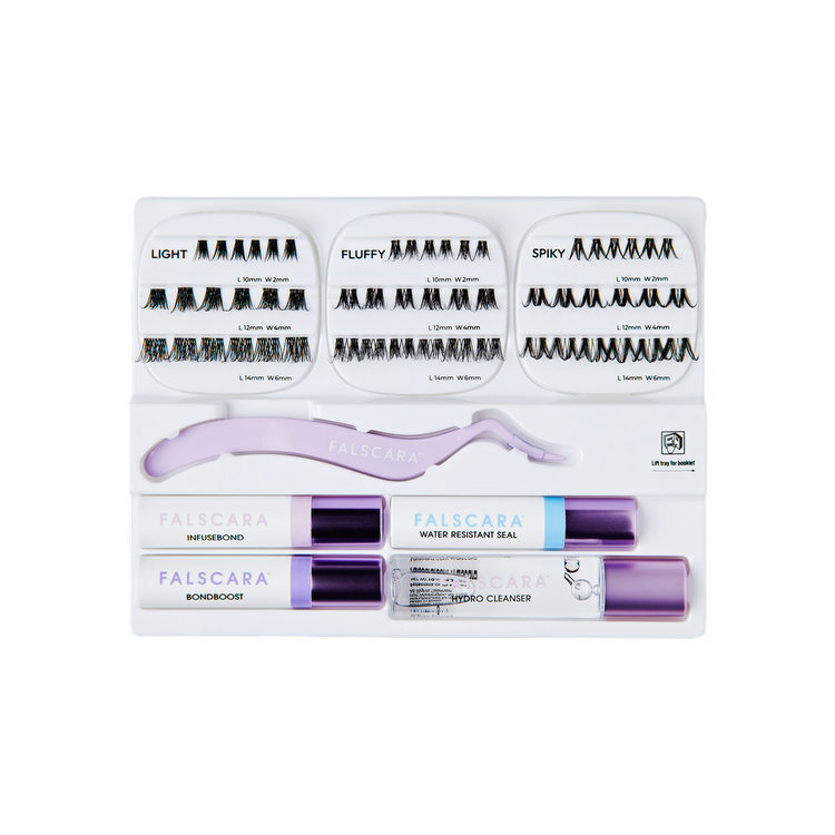 Falscara Kit de extensiones de pestañas duración de hasta 10 días con el uso de Overnighter