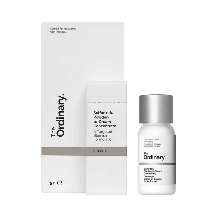 Sulfur 10% Powder-To-Cream - Concentrado de azufre, para tratar brotes y reducir imperfecciones