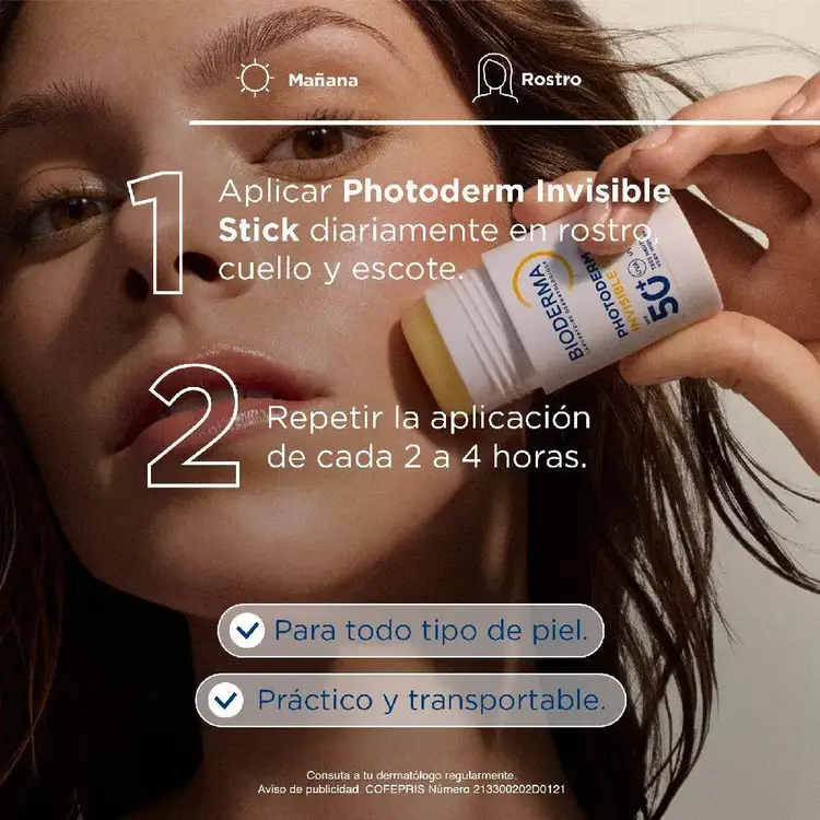 Photoderm Invisible Stick - Protector solar en barra, SPF 50+