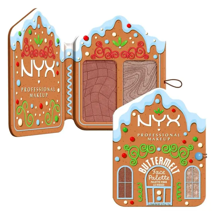 Gingerbaddie - Buttermelt Face Palette, paleta facial con bronceador e iluminador edición limitada