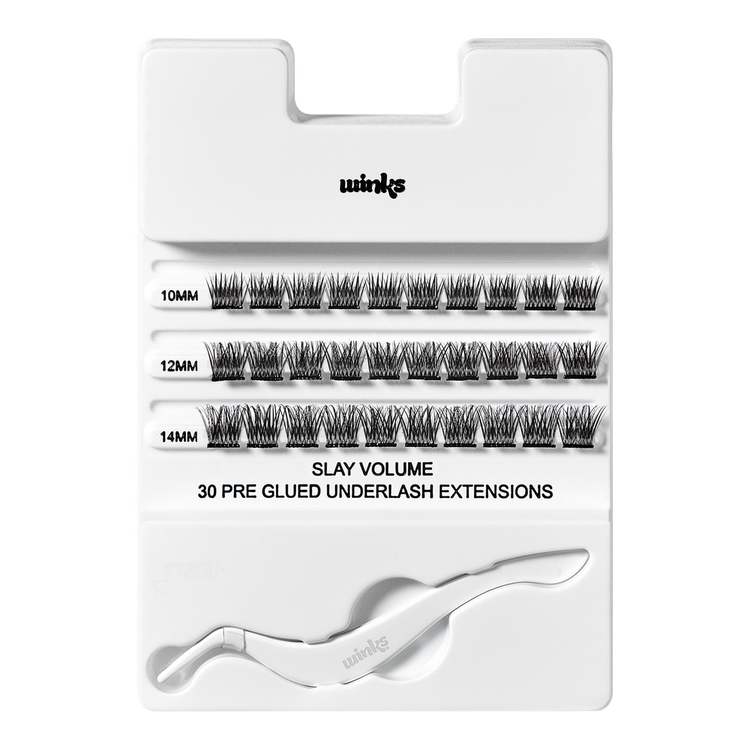 Winks Press On Pre-Glued Underlash Extensions Extensiones para pestañas inferiores extensiones inferiores sin pegamento.