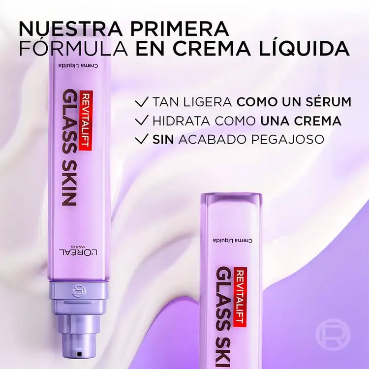 Revitalift Laser - Crema facial glass skin, con acido hialurónico 50g