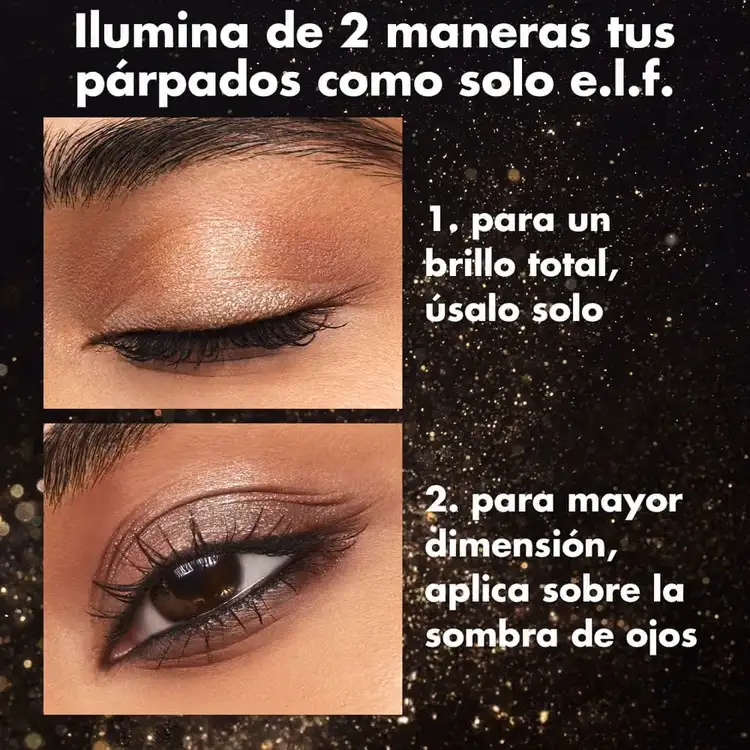 e.l.f. Fine as Fleck Glitter Eyeshadow Topper de sombra para párpados con brillo suave y de larga duración