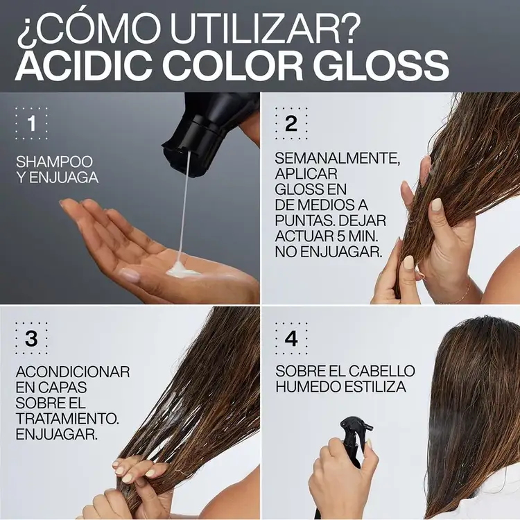 Acidic Color Gloss - Tratamiento sin enjuague, protege del calor, la contaminación y minerales