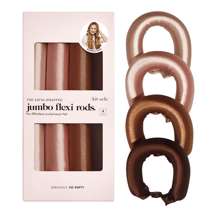 Rosewood Jumbo Satin Flexi Rods Rizadores flexibles crea rizos sueltos