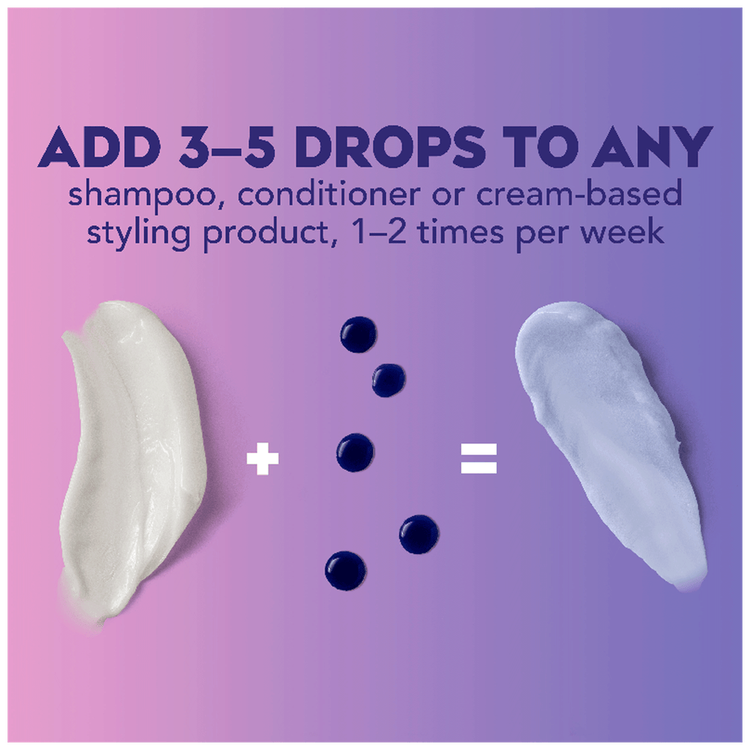 OGX Blonde Enhance Purple Fig - Gotas matificadoras, para el cabello plateado o rubio