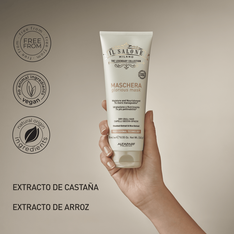 Mascarilla, para cabello para cabello seco y apagado