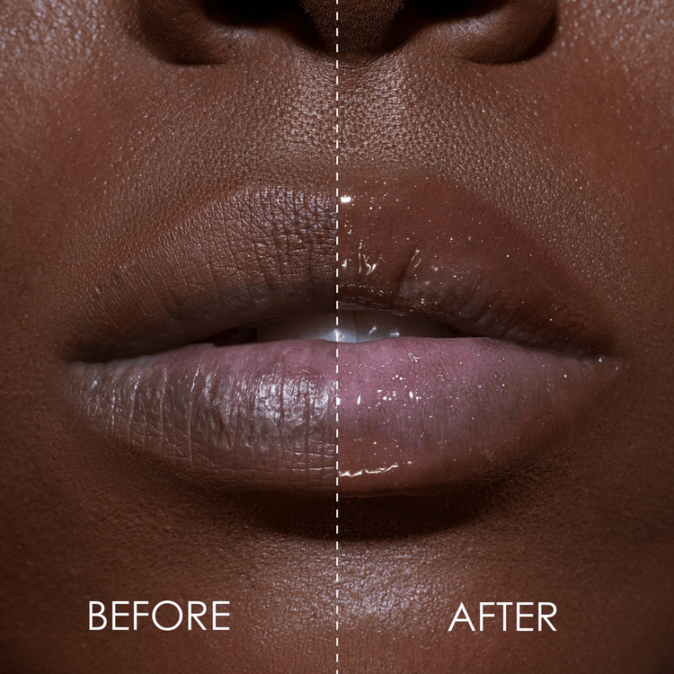 Golden Glimmer Brillo labial brillo labial con destellos dorados.