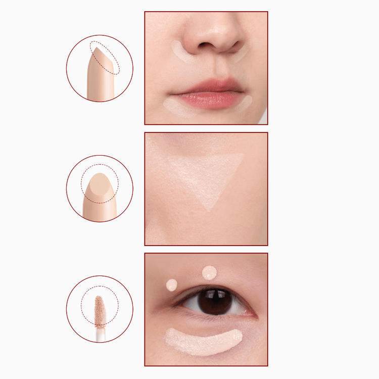 Glide & Hide - Corrector difuminador, hidratación de larga duración